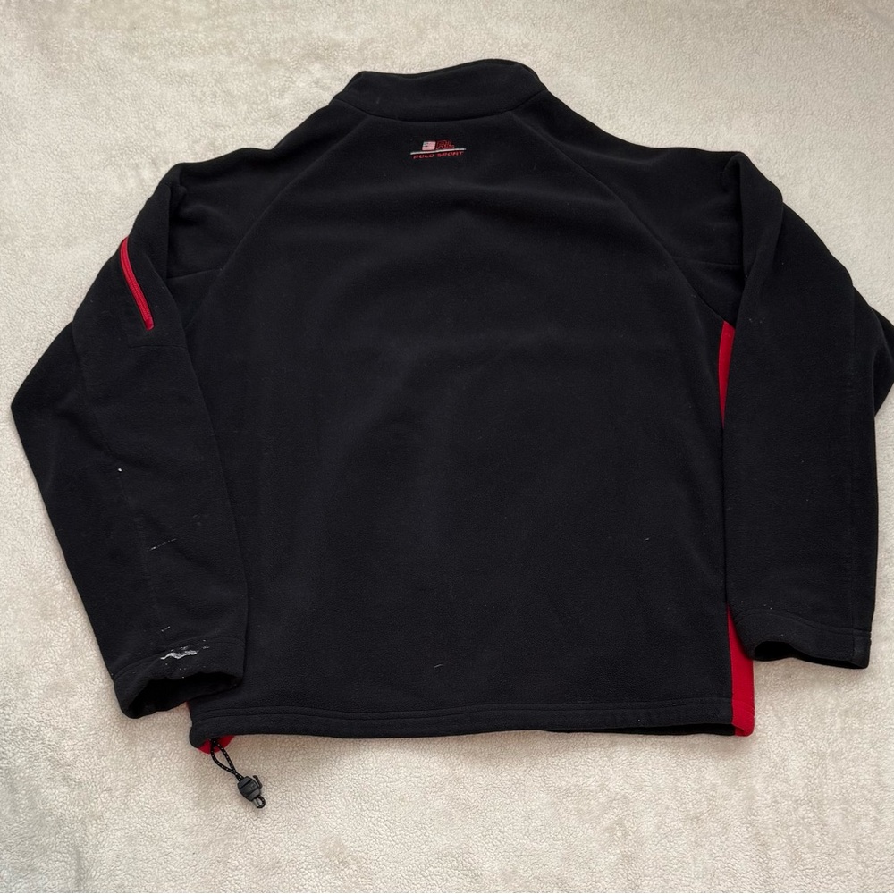 Ralph Lauren Polo Sport Red and Black Fleece Zip up - Picture 4 of 7